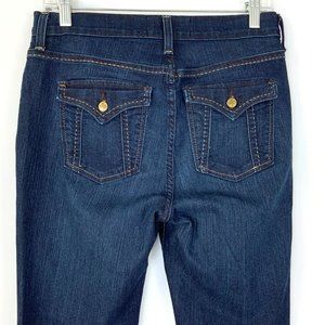 NYDJ Dark Wash High Rise Bootcut Flap Pockets Jeans Size 8